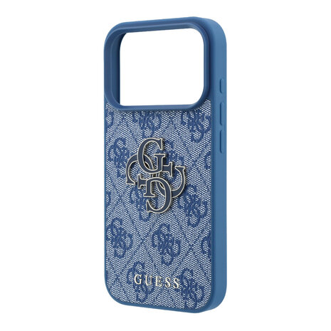 Guess Guess iPhone 18 Pro / iPhone 17 Pro Coque de téléphone 4G - PU - coque rigide - grand logo en résine Bleu Guess Guess iPhone 18 Pro / iPhone 17 Pro Coque de téléphone 4G - PU - coque rigide - grand logo en résine Bleu