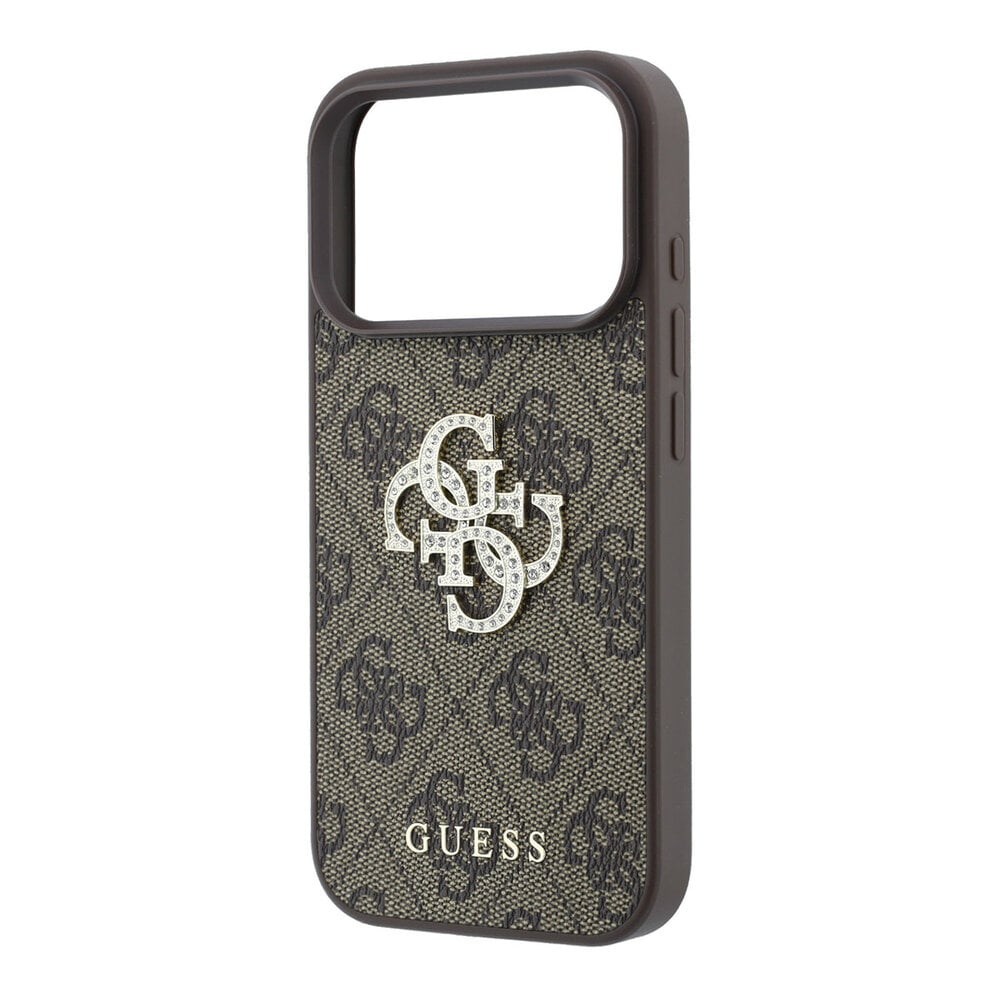 Guess Guess iPhone 18 Pro / iPhone 17 Pro Handyhülle 4G - PU - Hartschale - großes Strasslogo Braun Guess Guess iPhone 18 Pro / iPhone 17 Pro Handyhülle 4G - PU - Hartschale - großes Strasslogo Braun