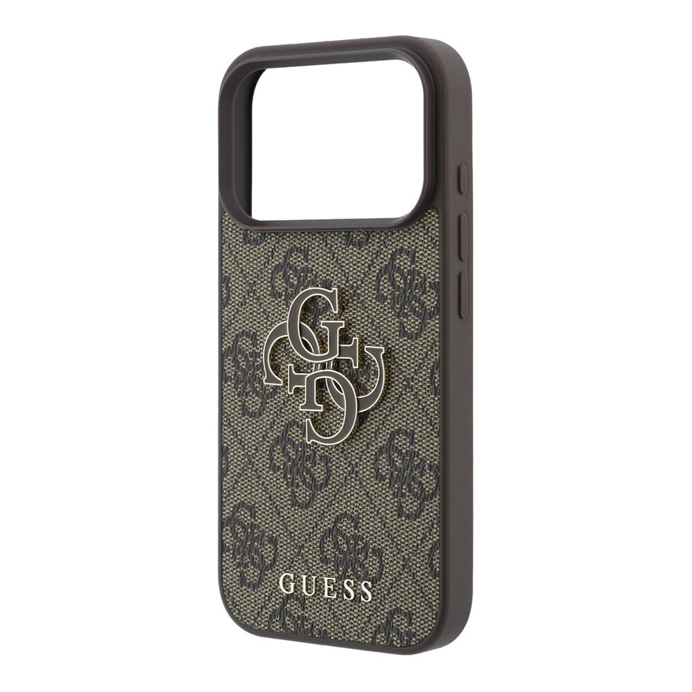 Guess Guess iPhone 18 Pro / iPhone 17 Pro Handyhülle 4G - PU - Hartschale - großes Harzlogo Braun Guess Guess iPhone 18 Pro / iPhone 17 Pro Handyhülle 4G - PU - Hartschale - großes Harzlogo Braun