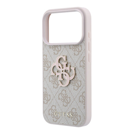 Guess Guess iPhone 18 Pro / iPhone 17 Pro Hoesje 4G - PU - harde behuizing - groot logo van hars Roze Guess Guess iPhone 18 Pro / iPhone 17 Pro Hoesje 4G - PU - harde behuizing - groot logo van hars Roze