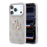 Guess Guess iPhone 18 Pro / iPhone 17 Pro Phone case 4G - PU - hard shell - large resin logo Pink
