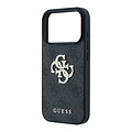 Guess Guess iPhone 18 Pro/iPhone 17 Pro Hartschalenhülle 4G PU Großes Strasslogo - Schwarz