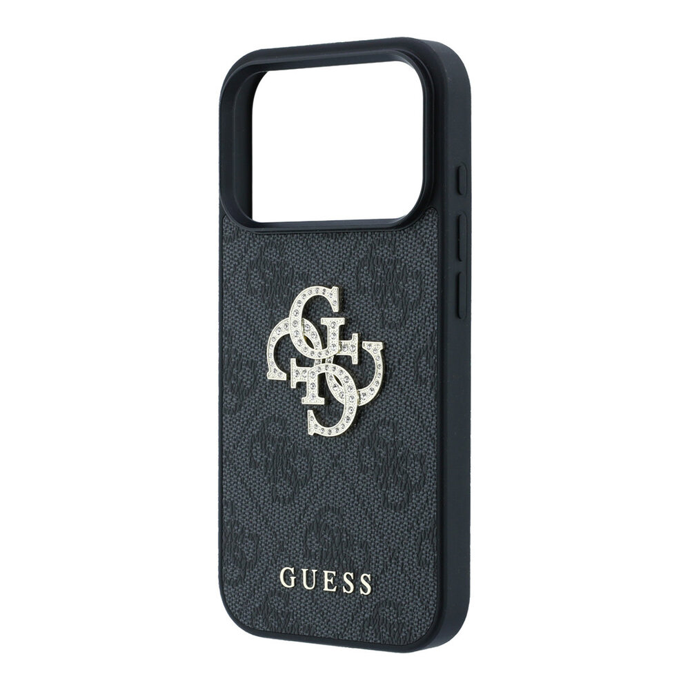 Guess Guess iPhone 18 Pro / iPhone 17 Pro Phone case 4G - PU - hard shell - large rhinestone logo Black Guess Guess iPhone 18 Pro / iPhone 17 Pro Phone case 4G - PU - hard shell - large rhinestone logo Black