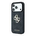 Guess Guess iPhone 18 Pro/iPhone 17 Pro Hartschalenhülle 4G PU Großes Strasslogo - Schwarz