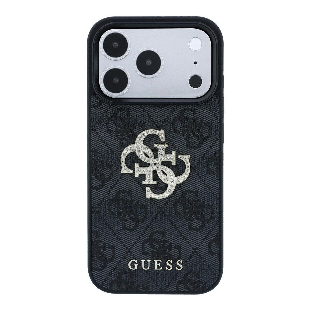 Guess Guess iPhone 18 Pro / iPhone 17 Pro Coque de téléphone 4G - PU - coque rigide - grand logo en strass Noir Guess Guess iPhone 18 Pro / iPhone 17 Pro Coque de téléphone 4G - PU - coque rigide - grand logo en strass Noir