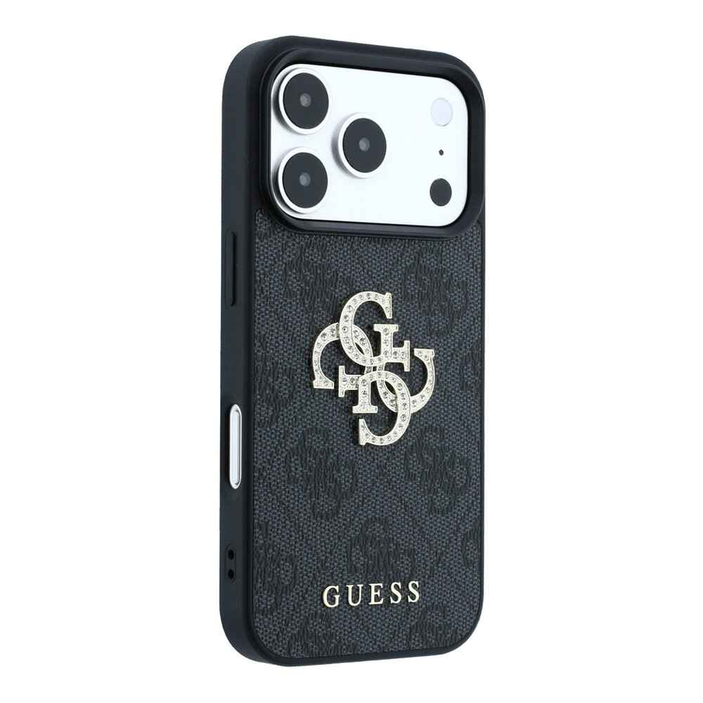 Guess Guess iPhone 18 Pro / iPhone 17 Pro Phone case 4G - PU - hard shell - large rhinestone logo Black Guess Guess iPhone 18 Pro / iPhone 17 Pro Phone case 4G - PU - hard shell - large rhinestone logo Black