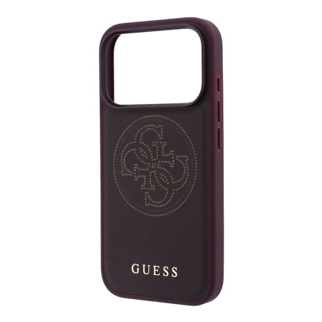 Guess Guess iPhone 18 Pro Max / iPhone 17 Pro Max Handyhülle MagSafe - PU - perforiert - 4G - Hartschale - goldfarbenes Logo Bordeauxrot Guess Guess iPhone 18 Pro Max / iPhone 17 Pro Max Handyhülle MagSafe - PU - perforiert - 4G - Hartschale - goldfarbenes Logo Bordeauxrot