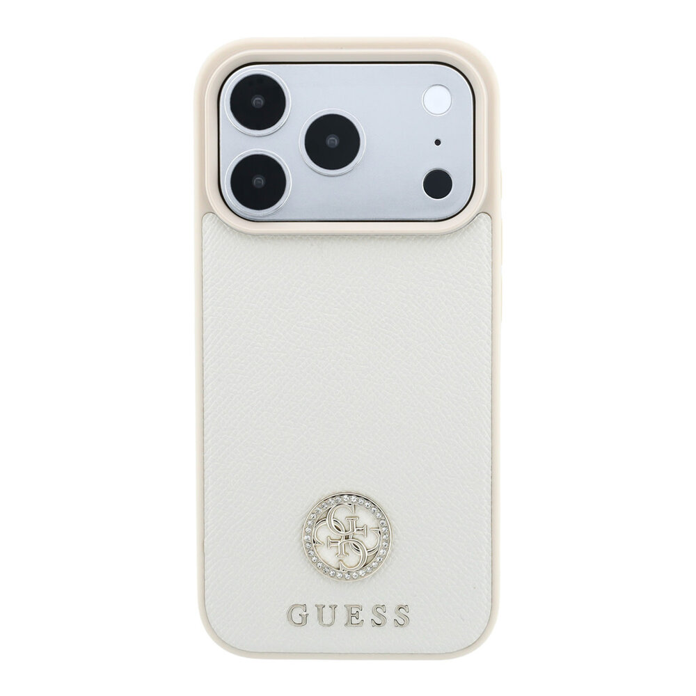 Guess Guess iPhone 18 Pro Max / iPhone 17 Pro Max Handyhülle MagSafe - genarbtes PU - Hartschale - rundes Strasslogo Beige Guess Guess iPhone 18 Pro Max / iPhone 17 Pro Max Handyhülle MagSafe - genarbtes PU - Hartschale - rundes Strasslogo Beige