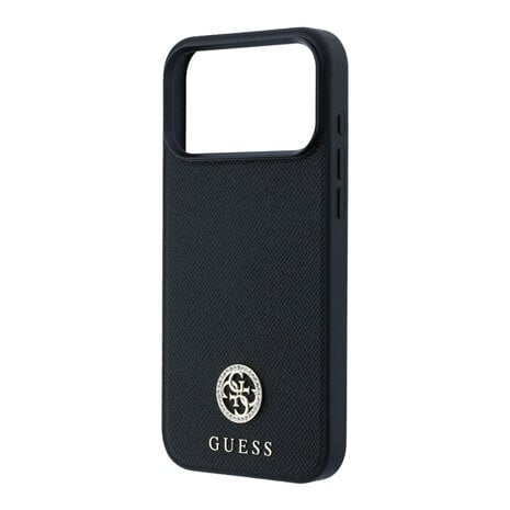 Guess Guess iPhone 18 Pro Max / iPhone 17 Pro Max Handyhülle MagSafe - genarbtes PU - Hartschale - rundes Strasslogo Schwarz Guess Guess iPhone 18 Pro Max / iPhone 17 Pro Max Handyhülle MagSafe - genarbtes PU - Hartschale - rundes Strasslogo Schwarz