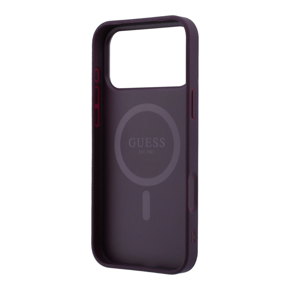 Guess Guess iPhone 18 Pro Max / iPhone 17 Pro Max Hoesje MagSafe - generfd PU - harde behuizing - rond strasslogo Guess Guess iPhone 18 Pro Max / iPhone 17 Pro Max Hoesje MagSafe - generfd PU - harde behuizing - rond strasslogo