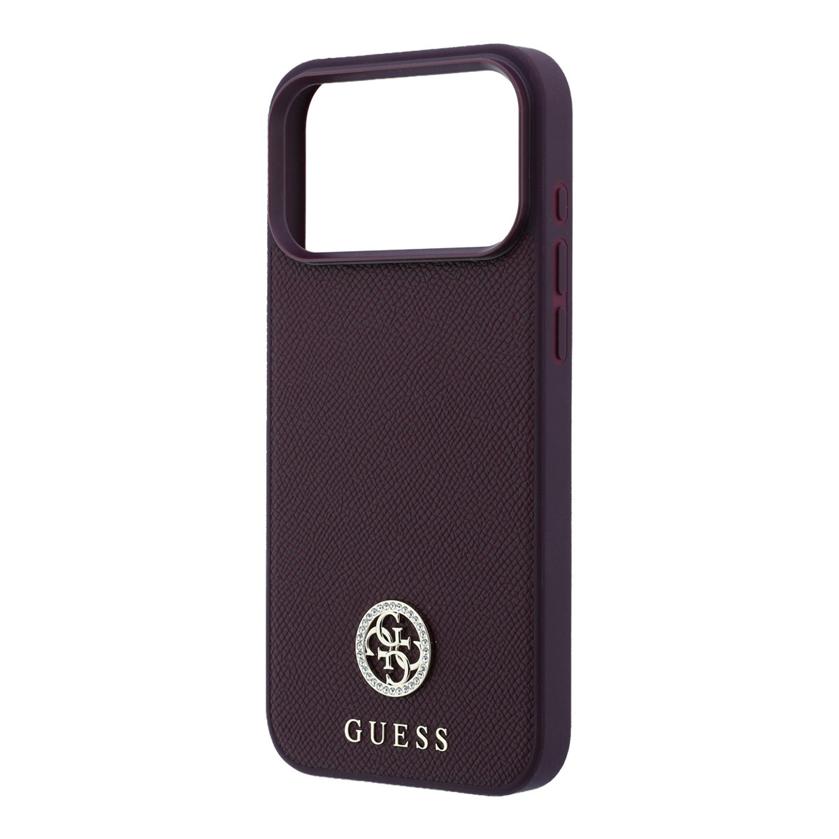Guess Guess iPhone 18 Pro Max / iPhone 17 Pro Max Hoesje MagSafe - generfd PU - harde behuizing - rond strasslogo, foto 6 van 6
