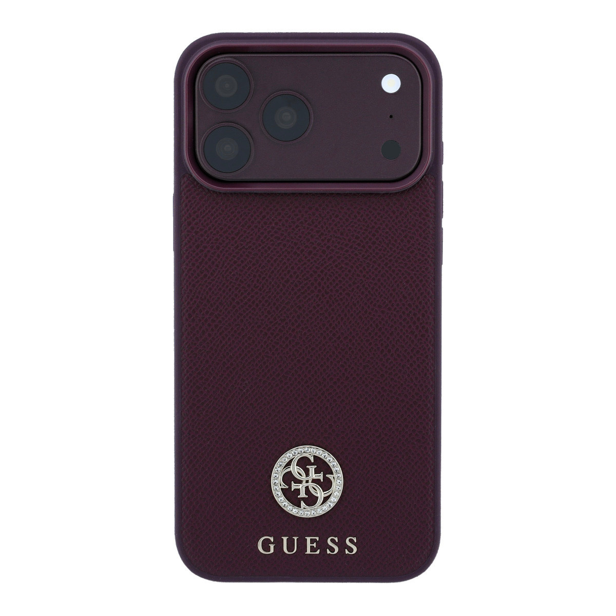 Guess Guess iPhone 18 Pro Max / iPhone 17 Pro Max Hoesje MagSafe - generfd PU - harde behuizing - rond strasslogo, foto 3 van 6