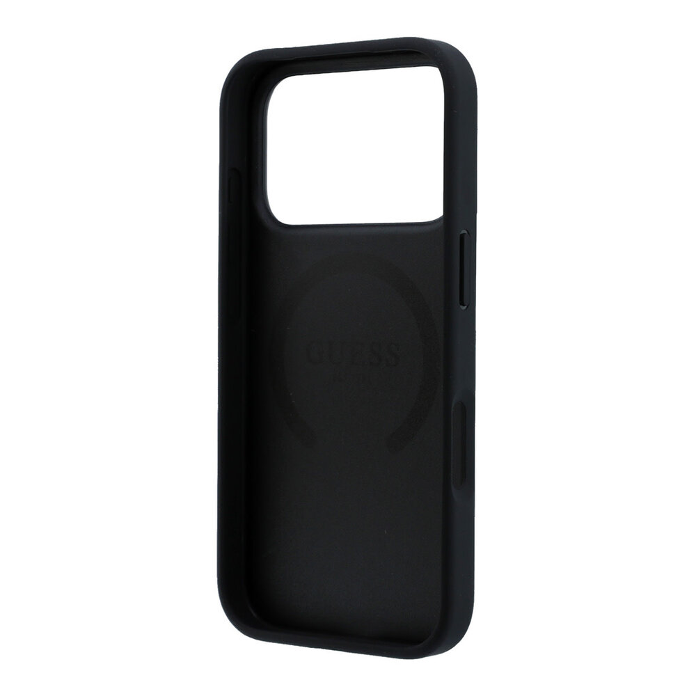 Guess Guess iPhone 18 Pro Max / iPhone 17 Pro Max Coque de téléphone MagSafe - Saffiano - coque rigide - Peony - support à anneau Noir Guess Guess iPhone 18 Pro Max / iPhone 17 Pro Max Coque de téléphone MagSafe - Saffiano - coque rigide - Peony - support à anneau Noir