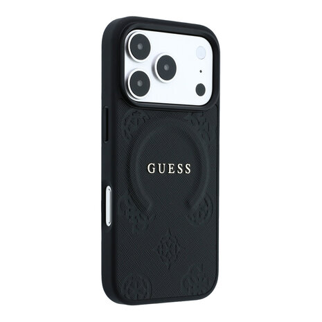 Guess Guess iPhone 18 Pro Max / iPhone 17 Pro Max Handyhülle MagSafe - Saffiano - Hartschale - Peony - Ringständer Schwarz Guess Guess iPhone 18 Pro Max / iPhone 17 Pro Max Handyhülle MagSafe - Saffiano - Hartschale - Peony - Ringständer Schwarz
