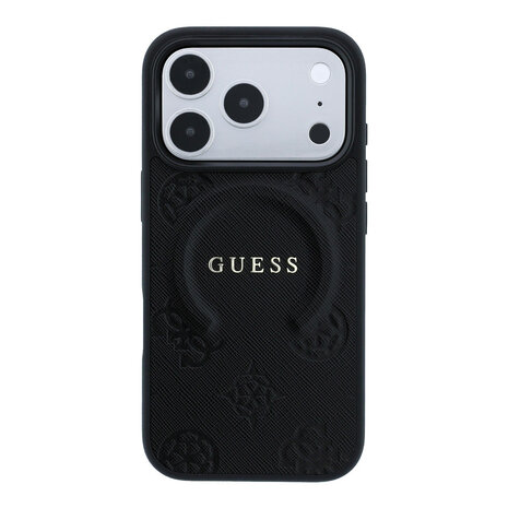 Guess Guess iPhone 18 Pro Max / iPhone 17 Pro Max Handyhülle MagSafe - Saffiano - Hartschale - Peony - Ringständer Schwarz Guess Guess iPhone 18 Pro Max / iPhone 17 Pro Max Handyhülle MagSafe - Saffiano - Hartschale - Peony - Ringständer Schwarz