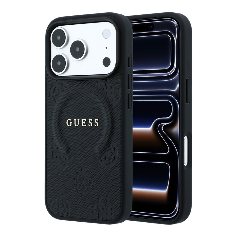 Guess Guess iPhone 18 Pro Max / iPhone 17 Pro Max Handyhülle MagSafe - Saffiano - Hartschale - Peony - Ringständer Schwarz Guess Guess iPhone 18 Pro Max / iPhone 17 Pro Max Handyhülle MagSafe - Saffiano - Hartschale - Peony - Ringständer Schwarz