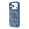 Guess Guess iPhone 18 Pro Max/iPhone 17 Pro Max Hartschalenhülle PU 4G Großes Kunstharzlogo - Blau