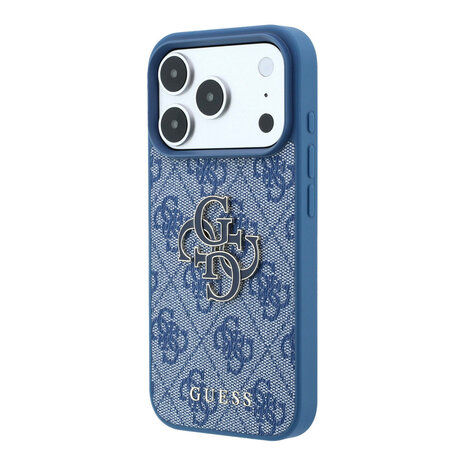 Guess Guess iPhone 18 Pro Max / iPhone 17 Pro Max Hoesje 4G - PU - harde behuizing - groot logo van hars Blauw Guess Guess iPhone 18 Pro Max / iPhone 17 Pro Max Hoesje 4G - PU - harde behuizing - groot logo van hars Blauw
