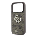 Guess Guess iPhone 18 Pro Max/iPhone 17 Pro Max Hartschalenhülle 4G PU Großes Strasslogo - Braun