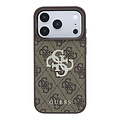 Guess Guess iPhone 18 Pro Max/iPhone 17 Pro Max Hartschalenhülle 4G PU Großes Strasslogo - Braun