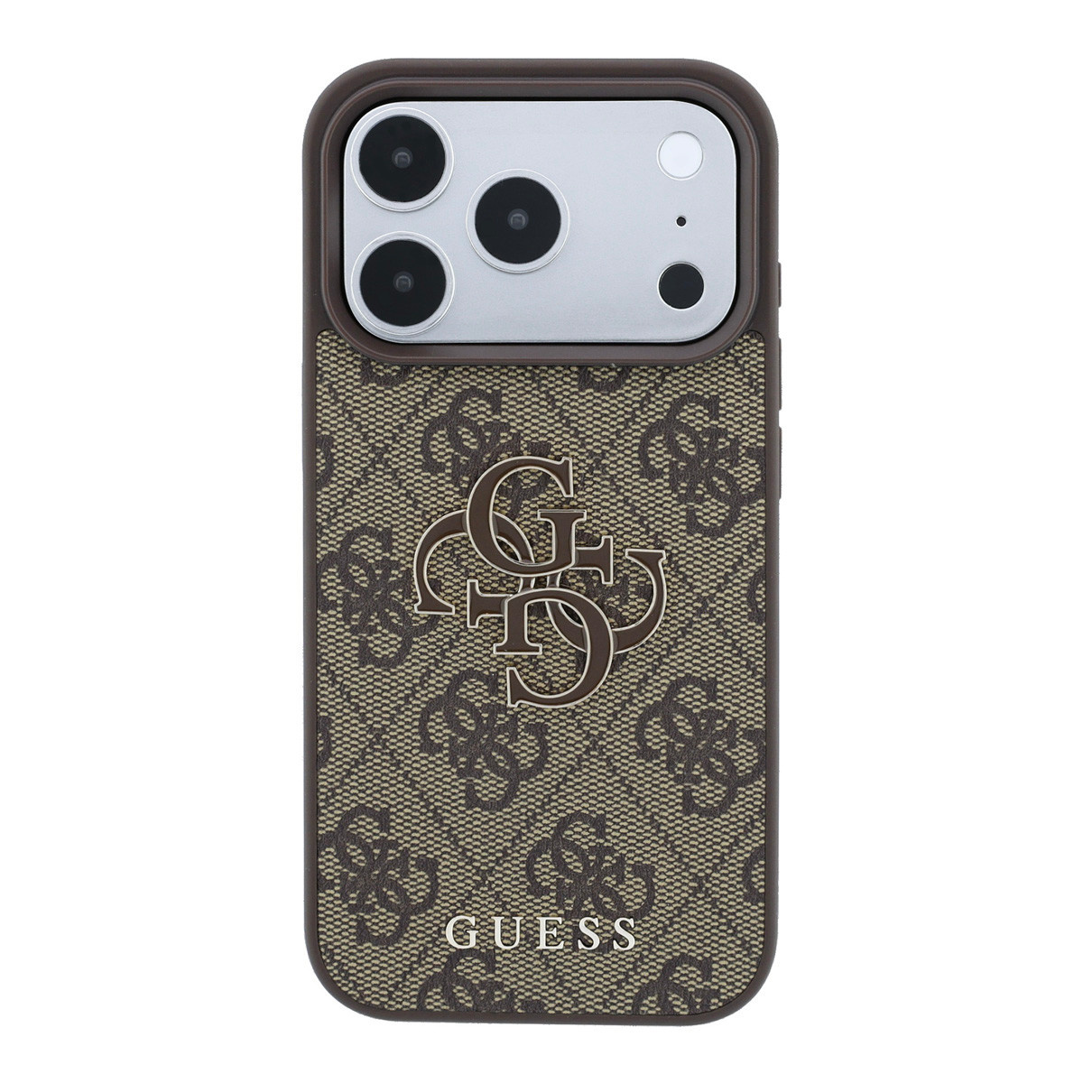 Guess Guess iPhone 18 Pro Max / iPhone 17 Pro Max Hoesje 4G - PU - harde behuizing - groot logo van hars Bruin, foto 3 van 6