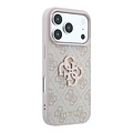 Guess Guess iPhone 18 Pro Max/iPhone 17 Pro Max Hartschalenhülle PU 4G Großes Kunstharzlogo - Rosa