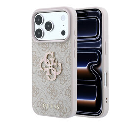 Guess Guess iPhone 18 Pro Max / iPhone 17 Pro Max Phone case 4G - PU - hard shell - large resin logo Pink