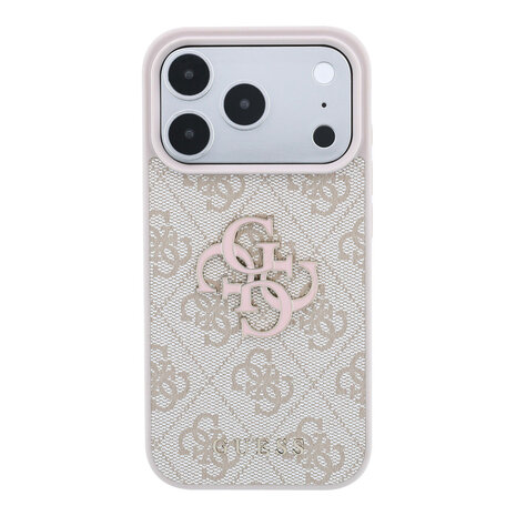 Guess Guess iPhone 18 Pro Max / iPhone 17 Pro Max Hoesje 4G - PU - harde behuizing - groot logo van hars Roze Guess Guess iPhone 18 Pro Max / iPhone 17 Pro Max Hoesje 4G - PU - harde behuizing - groot logo van hars Roze