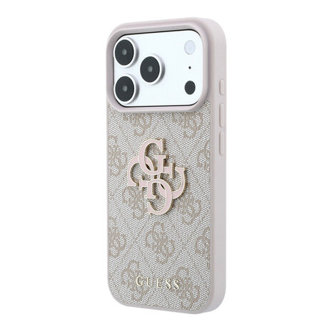 Guess Guess iPhone 18 Pro Max / iPhone 17 Pro Max Hoesje 4G - PU - harde behuizing - groot logo van hars Roze Guess Guess iPhone 18 Pro Max / iPhone 17 Pro Max Hoesje 4G - PU - harde behuizing - groot logo van hars Roze