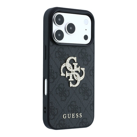 Guess Guess iPhone 18 Pro Max / iPhone 17 Pro Max Phone case 4G - PU - hard shell - large rhinestone logo Black Guess Guess iPhone 18 Pro Max / iPhone 17 Pro Max Phone case 4G - PU - hard shell - large rhinestone logo Black
