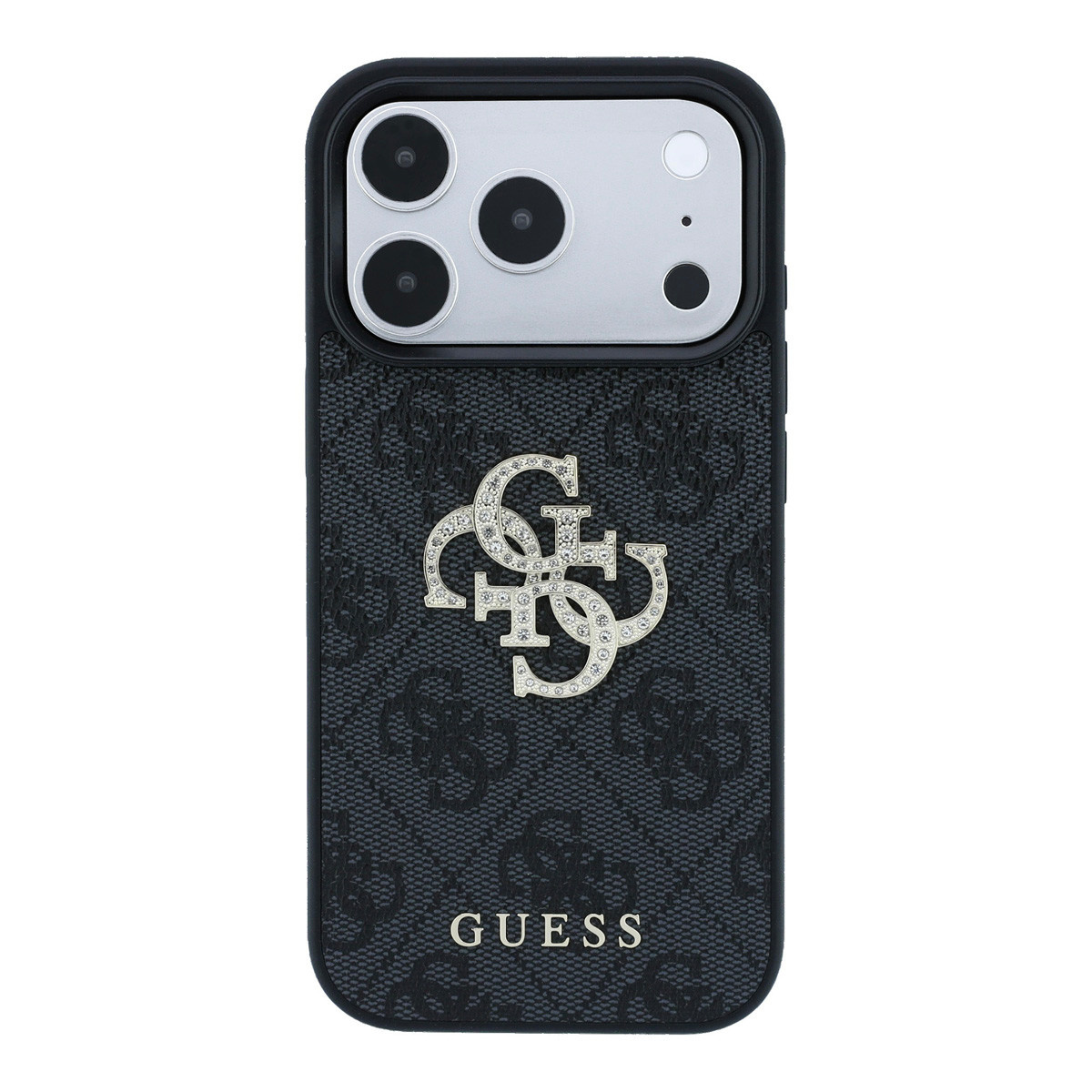 Guess Guess iPhone 18 Pro Max / iPhone 17 Pro Max Hoesje 4G - PU - harde behuizing - groot strasslogo Zwart, foto 3 van 6