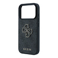 Guess Guess iPhone 18 Pro Max/iPhone 17 Pro Max Hartschalenhülle PU 4G Großes Kunstharzlogo - Schwarz