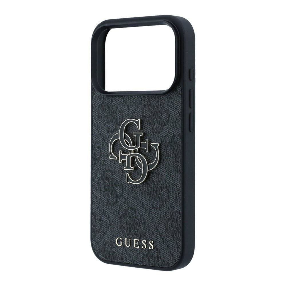 Guess Guess iPhone 18 Pro Max / iPhone 17 Pro Max Phone case 4G - PU - hard shell - large resin logo Black Guess Guess iPhone 18 Pro Max / iPhone 17 Pro Max Phone case 4G - PU - hard shell - large resin logo Black