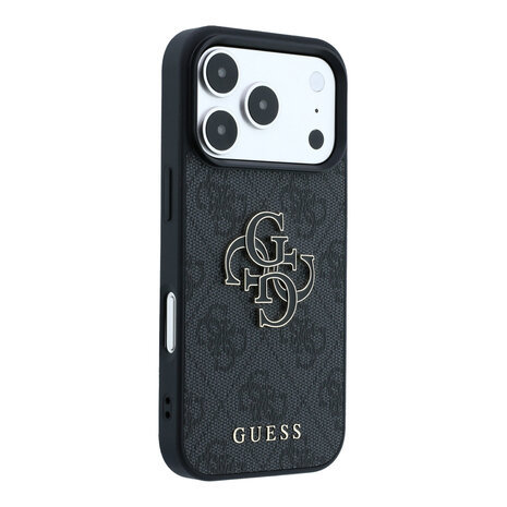 Guess Guess iPhone 18 Pro Max / iPhone 17 Pro Max Hoesje 4G - PU - harde behuizing - groot logo van hars Zwart Guess Guess iPhone 18 Pro Max / iPhone 17 Pro Max Hoesje 4G - PU - harde behuizing - groot logo van hars Zwart