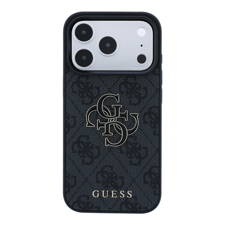Guess Guess iPhone 18 Pro Max / iPhone 17 Pro Max Phone case 4G - PU - hard shell - large resin logo Black Guess Guess iPhone 18 Pro Max / iPhone 17 Pro Max Phone case 4G - PU - hard shell - large resin logo Black