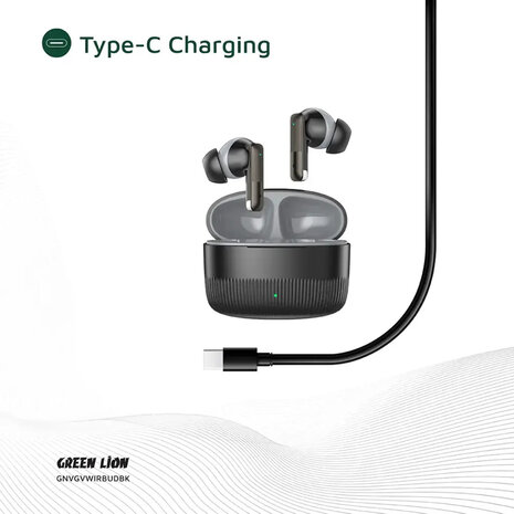 Green Lion Green Lion Vancouver Earbuds wireless Black Green Lion Green Lion Vancouver Earbuds wireless Black
