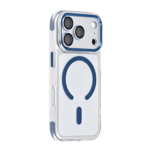 TUNIQ TUNIQ iPhone 18 Pro/iPhone 17 Pro Coque Airbag MagSafe en TPU et PC - Bleu foncé