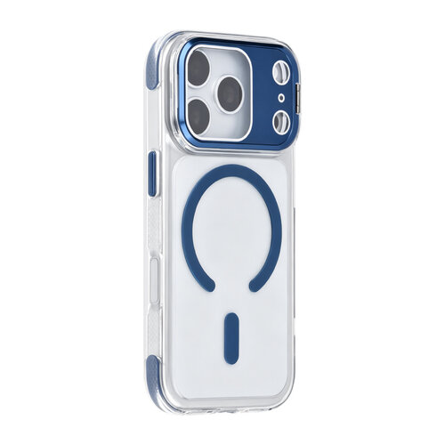 TUNIQ TUNIQ iPhone 18 Pro/iPhone 17 Pro Coque MagSafe avec support au niveau de l'appareil photo - Bleu foncé