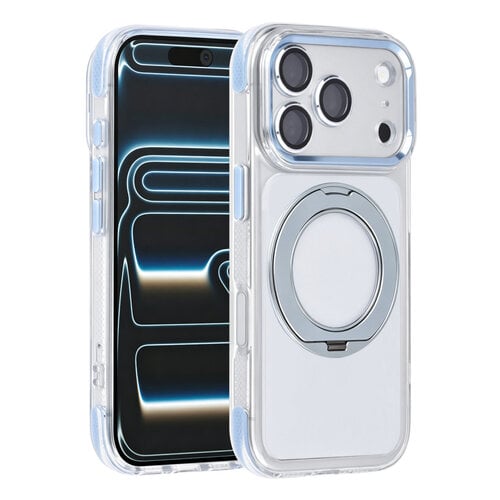 TUNIQ TUNIQ iPhone 18 Pro/iPhone 17 Pro MagSafe-hoesje met 360°-standaard - Lichtblauw