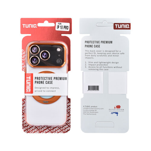 TUNIQ TUNIQ iPhone 18 Pro/iPhone 17 Pro Coque MagSafe avec support à 360° - Orange