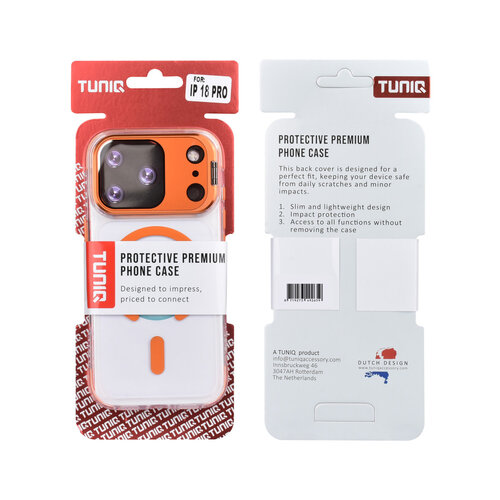 TUNIQ TUNIQ iPhone 18 Pro/iPhone 17 Pro MagSafe-hoesje met camerastandaard - Oranje