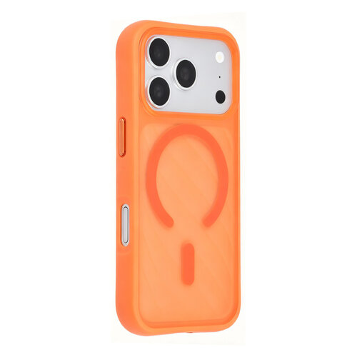 TUNIQ TUNIQ iPhone 18 Pro/iPhone 17 Pro Coque MagSafe à motif et finition Skin Touch - Orange