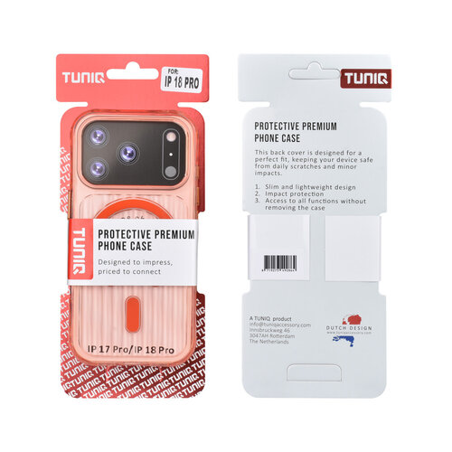 TUNIQ TUNIQ iPhone 18 Pro/iPhone 17 Pro Coque MagSafe à motif - Orange