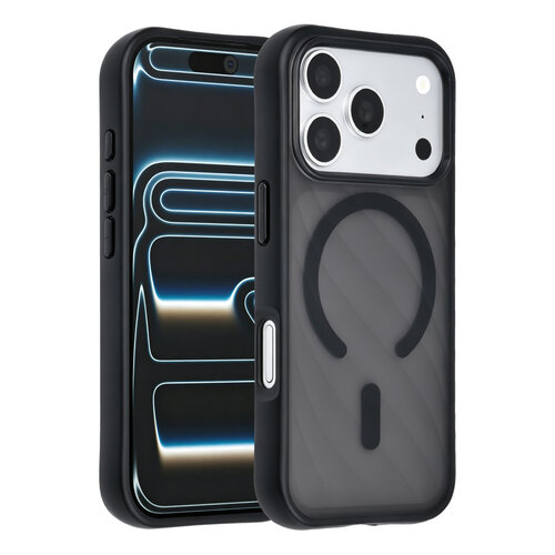 TUNIQ TUNIQ iPhone 18 Pro Max/iPhone 17 Pro Max Handyhülle MagSafe Muster Weiche Oberfläche - Schwarz