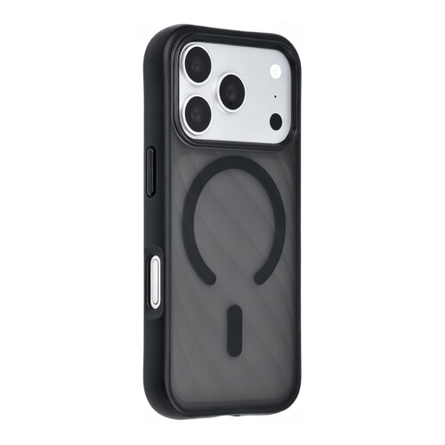 TUNIQ TUNIQ iPhone 18 Pro Max/iPhone 17 Pro Max Coque MagSafe à motif et finition Skin Touch - Noir
