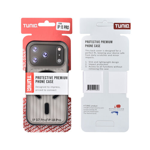 TUNIQ TUNIQ iPhone 18 Pro/iPhone 17 Pro Coque MagSafe à motif - Noir