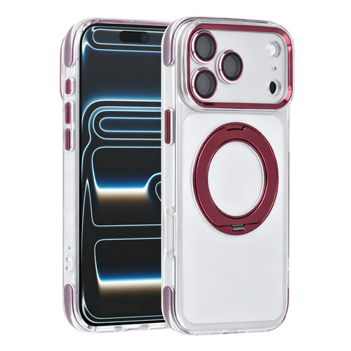 TUNIQ TUNIQ iPhone 18 Pro Max/iPhone 17 Pro Max Handyhülle MagSafe PC 360° Ständer - Bordeaux