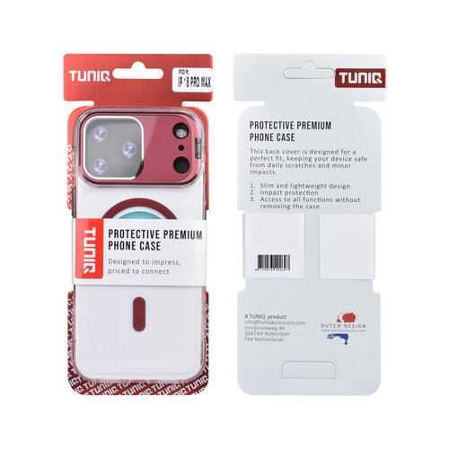 TUNIQ TUNIQ iPhone 18 Pro Max/iPhone 17 Pro Max Handyhülle MagSafe PC Kameraständer - Bordeaux