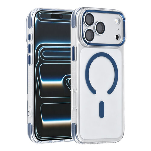 TUNIQ TUNIQ iPhone 18 Pro Max/iPhone 17 Pro Max Telefoonhoesje MagSafe PC Airbag - Donkerblauw