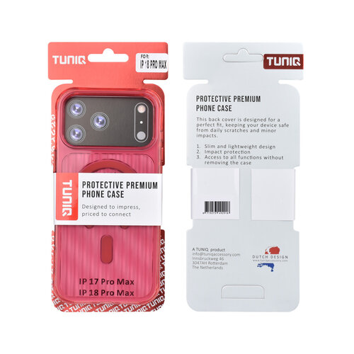 TUNIQ TUNIQ iPhone 18 Pro Max/iPhone 17 Pro Max Coque MagSafe à motif - Bordeaux